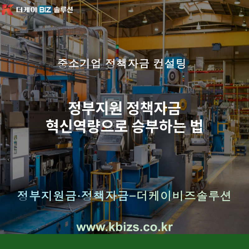 정부지원 정책자금 혁신역량으로 승부하는 법